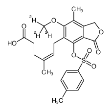 (4E)-4-Methyl-6-(7-methyl-6-[(<sup>2</sup>H<sub>3</sub>)methyloxy]-4-{[(4-methylphenyl)sulfonyl]oxy}-3-oxo-1,3-dihydro-2-benzofuran-5-yl)-4-hexenoic acid 1185242-13-0