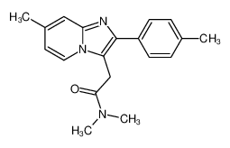 N,N-dimethyl-2-[7-methyl-2-(4-methylphenyl)imidazo[1,2-a]pyridin-3-yl]acetamide