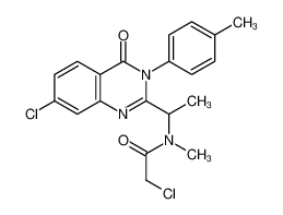 2-chloro-N-[1-[7-chloro-3-(4-methylphenyl)-4-oxoquinazolin-2-yl]ethyl]-N-methylacetamide 5876-11-9