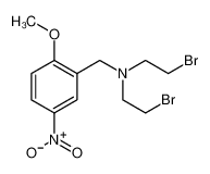 2-bromo-N-(2-bromoethyl)-N-[(2-methoxy-5-nitrophenyl)methyl]ethanamine 56537-95-2