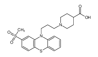 1-[3-(2-methylsulfonylphenothiazin-10-yl)propyl]piperidine-4-carboxylic acid 18182-00-8