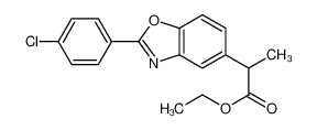 ethyl 2-[2-(4-chlorophenyl)-1,3-benzoxazol-5-yl]propanoate 51234-41-4