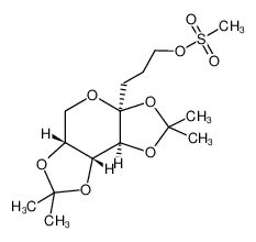 130359-90-9 Methanesulfonic acid 3-((3aS,5aR,8aR,8bS)-2,2,7,7-tetramethyl-tetrahydro-bis[1,3]dioxolo[4,5-b;4',5'-d]pyran-3a-yl)-propyl ester