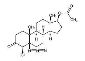 18586-71-5 spectrum, 4β-Chlor-5β-azido-androstanol-17β-on-3-acetat