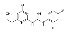 2-(4-chloro-6-propylpyrimidin-2-yl)-1-(2,4-difluorophenyl)guanidine 680214-82-8