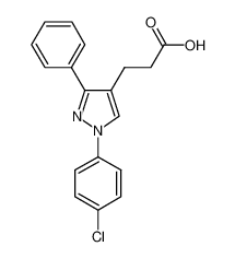 3-[1-(4-chlorophenyl)-3-phenylpyrazol-4-yl]propanoic acid 870704-02-2