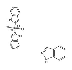 124875-20-3 structure, C21H20Cl4N6Ru