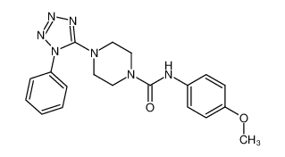 N-(4-Methoxyphenyl)-4-(1-phenyl-1H-tetrazol-5-yl)-1-piperazinecar boxamide 606103-97-3