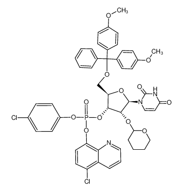 75933-79-8 spectrum, 5'-O-(dimethoxytrityl)-2'-O-(tetrahydropyranyl)-uridine-3'-(4-chlorophenyl 5-chloro-8-quinolyl- phosphate)