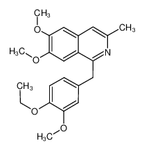 1-[(4-ethoxy-3-methoxyphenyl)methyl]-6,7-dimethoxy-3-methylisoquinoline 147-27-3