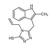 3-[(2-methyl-1H-indol-3-yl)methyl]-4-prop-2-enyl-1H-1,2,4-triazole-5-thione 54649-07-9