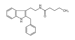 N-[2-(2-benzyl-1H-indol-3-yl)ethyl]pentanamide 343263-95-6