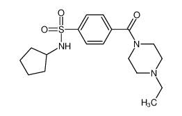 N-Cyclopentyl-4-[(4-ethyl-1-piperazinyl)carbonyl]benzenesulfonami de 606135-71-1