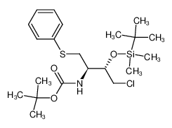 357604-39-8 spectrum, (3S)-t-butyldimethylsilyloxy-(2R)-(t-butyloxycarbonyl)amino-4-chloro-1-phenylthiobutane