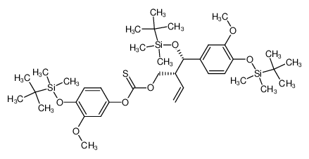 689277-82-5 spectrum, (-)-(2S,5S)-thiocarbonic acid O-(2-{(tert-butyldimethylsilanyloxy)-[4'-(tert-butyldimethylsilanyloxy)-3'-methoxyphenyl]methyl}but-3-enyl) ester O-[4''-(tert-butyldimethylsilanyloxy)-3''-methoxyphenyl] ester