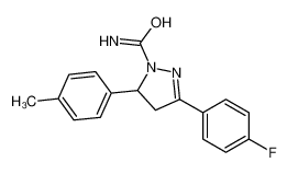 3-(4-氟苯基)-5-对甲苯-4,5-二氢-1H-吡唑-1-羧酰胺