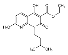 Ethyl 4-hydroxy-1-isopentyl-7-methyl-2-oxo-1,2-dihydro-1,8-naphthyridine-3-carboxylate 1253791-40-0