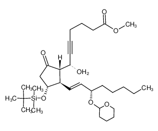 89995-93-7 spectrum, 11-O-(t-butyldimethylsilyl)-5,6-didehydro-7-hydroxy-15-O-(tetrahydropyran-2-yl)PGE2 methyl ester