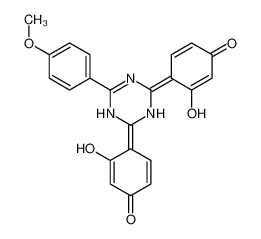 3-hydroxy-4-[4-(2-hydroxy-4-oxocyclohexa-2,5-dien-1-ylidene)-6-(4-methoxyphenyl)-1H-1,3,5-triazin-2-ylidene]cyclohexa-2,5-dien-1-one 1440-00-2