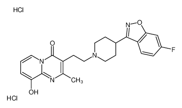 3-{2-[4-(6-Fluoro-1,2-benzoxazol-3-yl)-1-piperidinyl]ethyl}-9-hyd roxy-2-methyl-4H-pyrido[1,2-a]pyrimidin-4-one dihydrochloride 170359-61-2