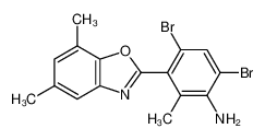 4,6-DIBROMO-3-(5,7-DIMETHYL-1,3-BENZOXAZOL-2-YL)-2-METHYLANILINE 638159-13-4