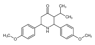 2,6-bis(4-methoxyphenyl)-3-propan-2-ylpiperidin-4-one 5806-19-9