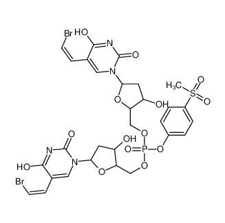 125440-31-5 二[[5-[5-[(E)-2-溴乙烯基]-2,4-二氧代嘧啶-1-基]-3-羟基四氢呋喃-2-基]甲基](4-甲基磺酰基苯基)磷酸酯