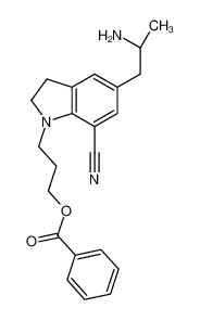 239463-72-0 spectrum, 3-{5-[(2R)-2-Aminopropyl]-7-cyano-2,3-dihydro-1H-indol-1-yl}propy l benzoate