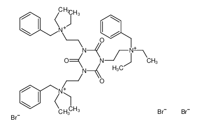 benzyl-[2-[3,5-bis[2-[benzyl(diethyl)azaniumyl]ethyl]-2,4,6-trioxo-1,3,5-triazinan-1-yl]ethyl]-diethylazanium,tribromide 132684-40-3