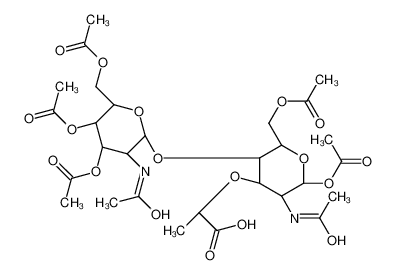 (2R)-2-[(2R,3R,4R,5S,6R)-3-acetamido-5-[(2S,3R,4R,5S,6R)-3-acetamido-4,5-diacetyloxy-6-(acetyloxymethyl)oxan-2-yl]oxy-2-acetyloxy-6-(acetyloxymethyl)oxan-4-yl]oxypropanoic acid 475502-13-7