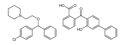 1-[2-[(4-chlorophenyl)-phenylmethoxy]ethyl]piperidine,2-(2-hydroxy-4-phenylbenzoyl)benzoic acid 94135-79-2