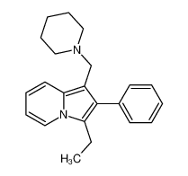 3-ethyl-2-phenyl-1-(piperidin-1-ylmethyl)indolizine