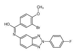 3-bromo-N-[2-(4-fluorophenyl)benzotriazol-5-yl]-4-methoxybenzamide 6005-15-8