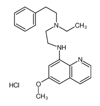 N'-ethyl-N-(6-methoxyquinolin-8-yl)-N'-(2-phenylethyl)ethane-1,2-diamine,hydrochloride 6324-25-0