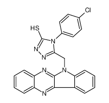 116989-70-9 structure, C23H15ClN6S