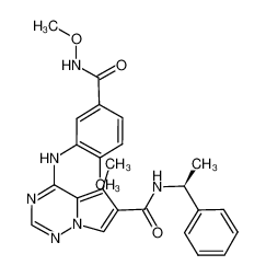 (S)-4-(5-(methoxycarbamoyl)-2-methylphenylamino)-5-methyl-N-(1-phenylethyl)pyrrolo[1,2-f][1,2,4]triazine-6-carboxamide 427877-76-7