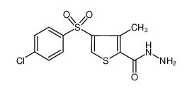 4-(4-chlorophenyl)sulfonyl-3-methylthiophene-2-carbohydrazide 845266-19-5