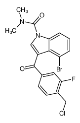 4-Bromo-3-[4-(chloromethyl)-3-fluorobenzoyl]-N,N-dimethyl-1H-indo le-1-carboxamide 200418-19-5