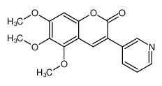 2H-1-Benzopyran-2-one, 5,6,7-trimethoxy-3-(3-pyridinyl)- 851-81-0