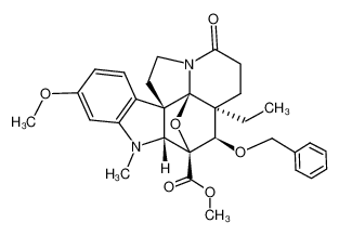 910558-55-3 methyl (3aS,3a1R,4R,5S,5aR,10bS)-4-(benzyloxy)-3a-ethyl-8-methoxy-6-methyl-1-oxo-2,3,3a,4,5a,6,11,12-octahydro-3a1,5-epoxyindolizino[8,1-cd]carbazole-5(1H)-carboxylate