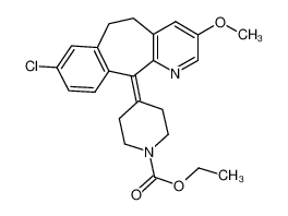 ethyl 4-(8-chloro-3-methoxy-5,6-dihydrobenzo[1,2]cyclohepta[2,4-b]pyridin-11-ylidene)piperidine-1-carboxylate 165739-73-1