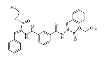 180044-92-2 (E)-2-[3-((Z)-1-Ethoxycarbonyl-2-phenyl-vinylcarbamoyl)-benzoylamino]-3-phenyl-acrylic acid ethyl ester
