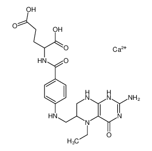 calcium,2-[[4-[(2-amino-5-ethyl-4-oxo-1,6,7,8-tetrahydropteridin-6-yl)methylamino]benzoyl]amino]pentanedioic acid 32675-65-3