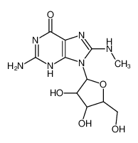 2-amino-9-[3,4-dihydroxy-5-(hydroxymethyl)oxolan-2-yl]-8-(methylamino)-3H-purin-6-one 13389-05-4