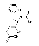 23506-34-5 spectrum, 2-[[(2S)-2-acetamido-3-(1H-imidazol-5-yl)propanoyl]amino]acetic acid