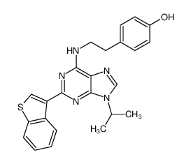 4-[2-[[2-(1-benzothiophen-3-yl)-9-propan-2-ylpurin-6-yl]amino]ethyl]phenol 1227633-49-9