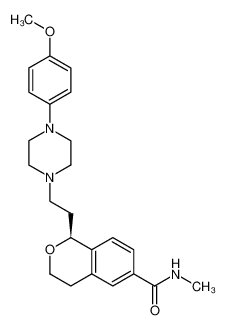 (1S)-1-{2-[4-(4-甲氧基苯基)-1-哌嗪基]乙基}-N-甲基-3,4-二氢-1H-异苯并吡喃-6-甲酰胺