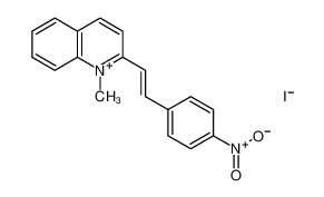 1-methyl-2-[(E)-2-(4-nitrophenyl)ethenyl]quinolin-1-ium,iodide 5418-79-1