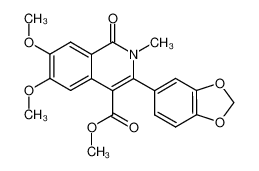 66358-51-8 spectrum, 6,7-dimethoxy-4-methoxycarbonyl-N-methyl-3-(3',4'-methylenedioxyphenyl)-1-(2H)-isoquinolone