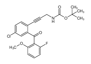 tert-butyl N-[3-[4-chloro-2-(2-fluoro-6-methoxybenzoyl)phenyl]prop-2-ynyl]carbamate 869366-70-1